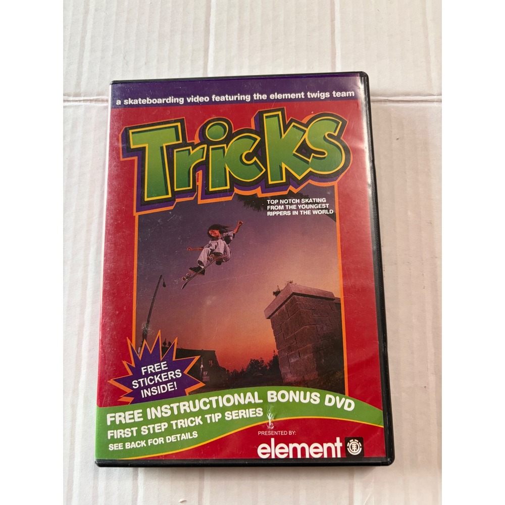 Element Skateboards Tricks DVD Twigs Team Nyjah Huston 411VM 1st Step Bonus Disc